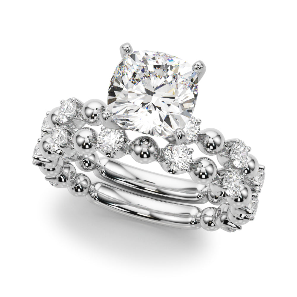 Eternal Sidestone Round Diamond Engagement Ring — 9K/18K Gold & Platinum