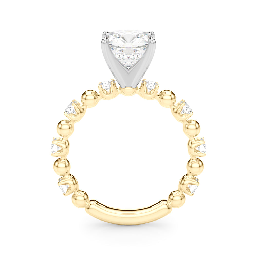 Eternal Sidestone Round Diamond Engagement Ring — 9K/18K Gold & Platinum