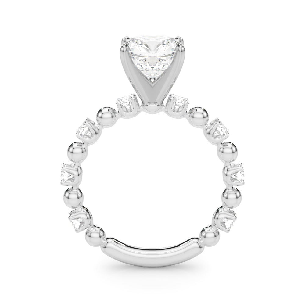 Eternal Sidestone Round Diamond Engagement Ring — 9K/18K Gold & Platinum