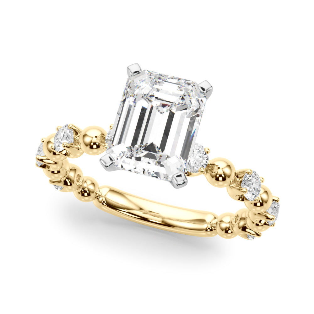 Eternal Sidestone Round Diamond Engagement Ring — 9K/18K Gold & Platinum