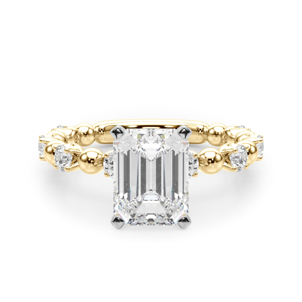 Eternal Sidestone Round Diamond Engagement Ring — 9K/18K Gold & Platinum