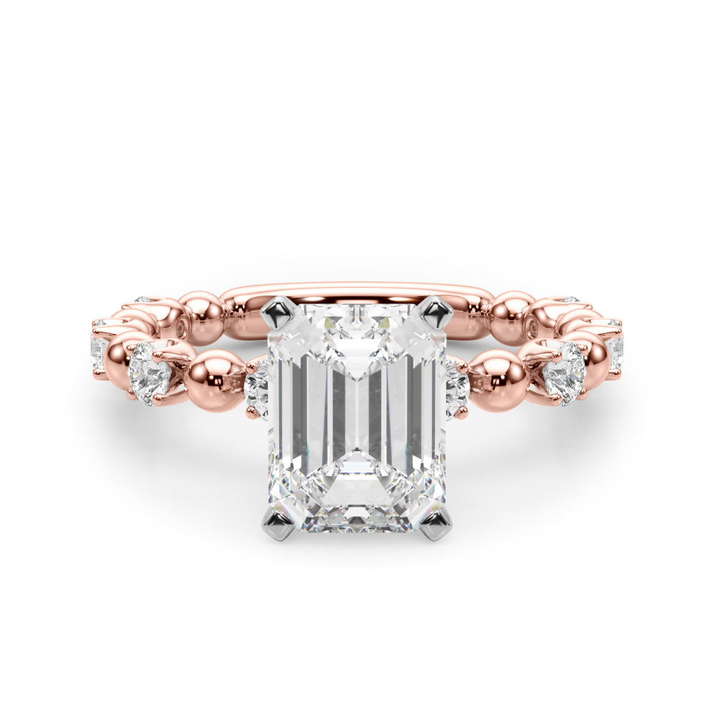 Eternal Sidestone Round Diamond Engagement Ring — 9K/18K Gold & Platinum