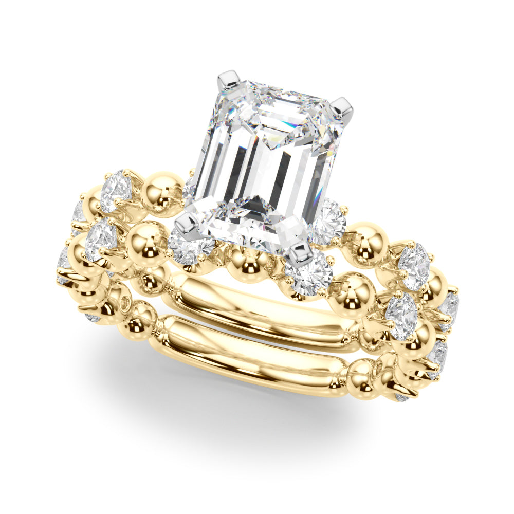 Eternal Sidestone Round Diamond Engagement Ring — 9K/18K Gold & Platinum
