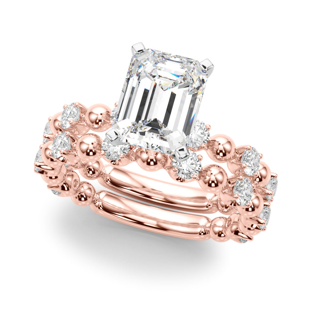 Eternal Sidestone Round Diamond Engagement Ring — 9K/18K Gold & Platinum