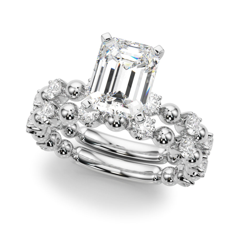 Eternal Sidestone Round Diamond Engagement Ring — 9K/18K Gold & Platinum