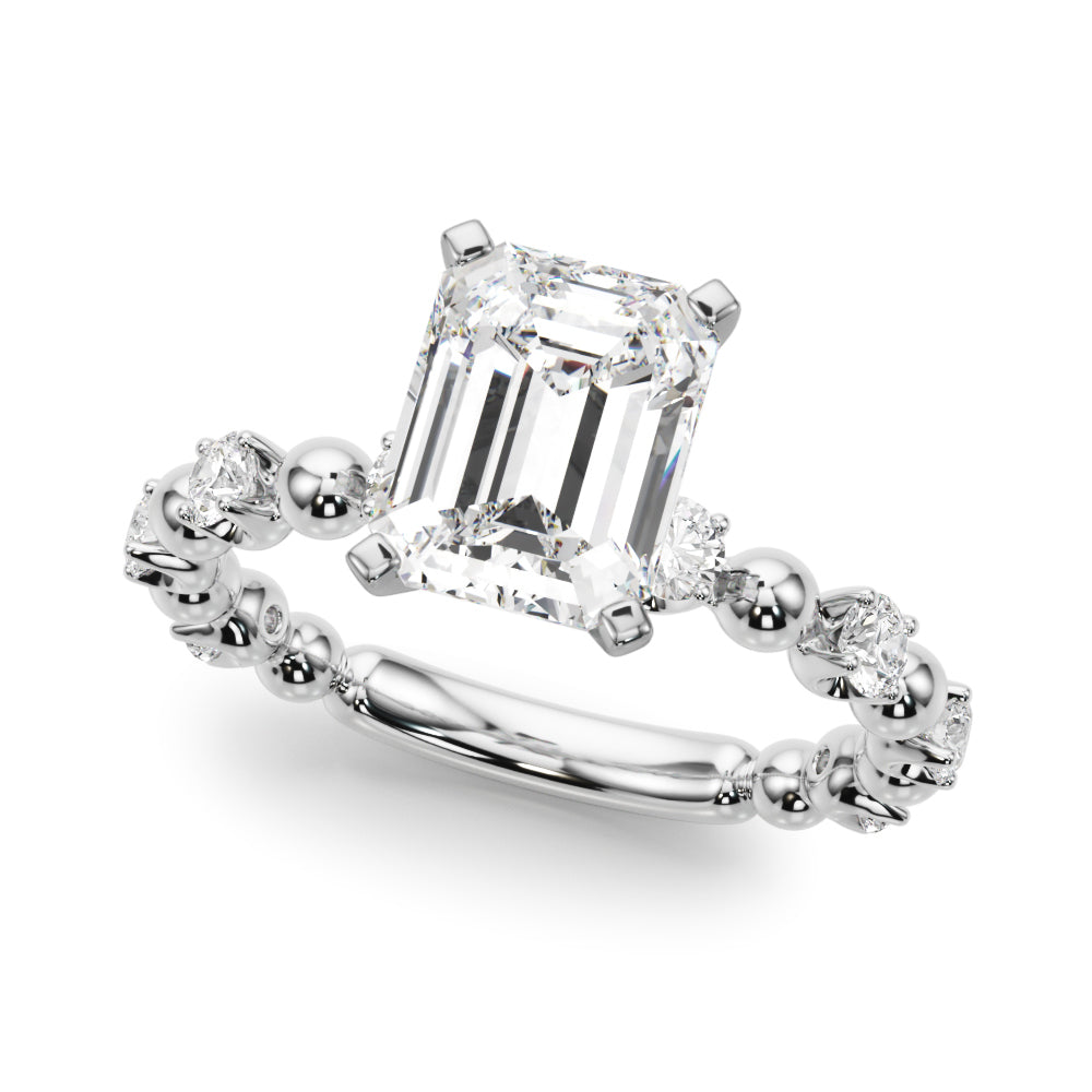 Eternal Sidestone Round Diamond Engagement Ring — 9K/18K Gold & Platinum