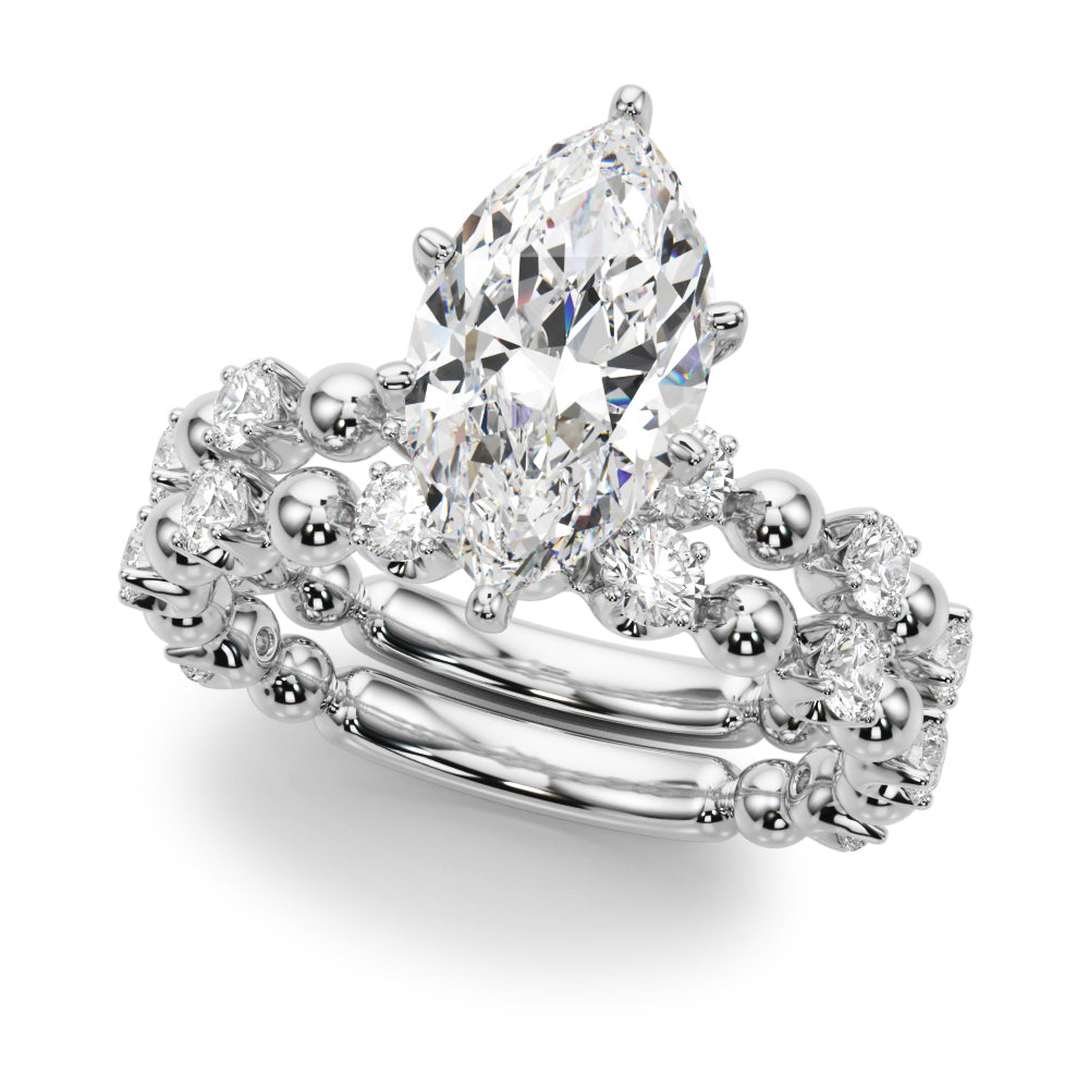 Eternal Sidestone Round Diamond Engagement Ring — 9K/18K Gold & Platinum
