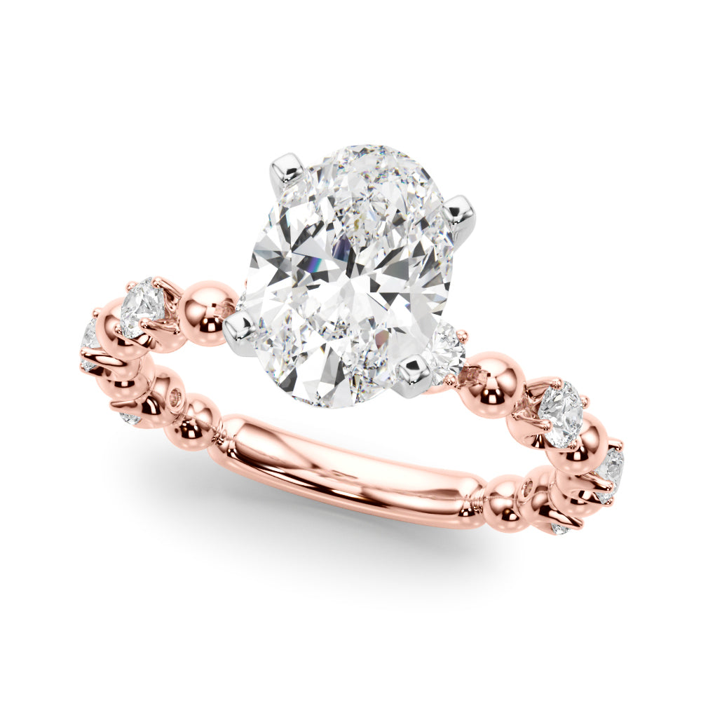 Eternal Sidestone Round Diamond Engagement Ring — 9K/18K Gold & Platinum