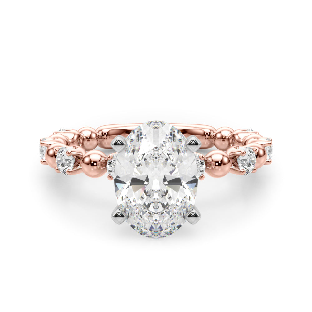 Eternal Sidestone Round Diamond Engagement Ring — 9K/18K Gold & Platinum