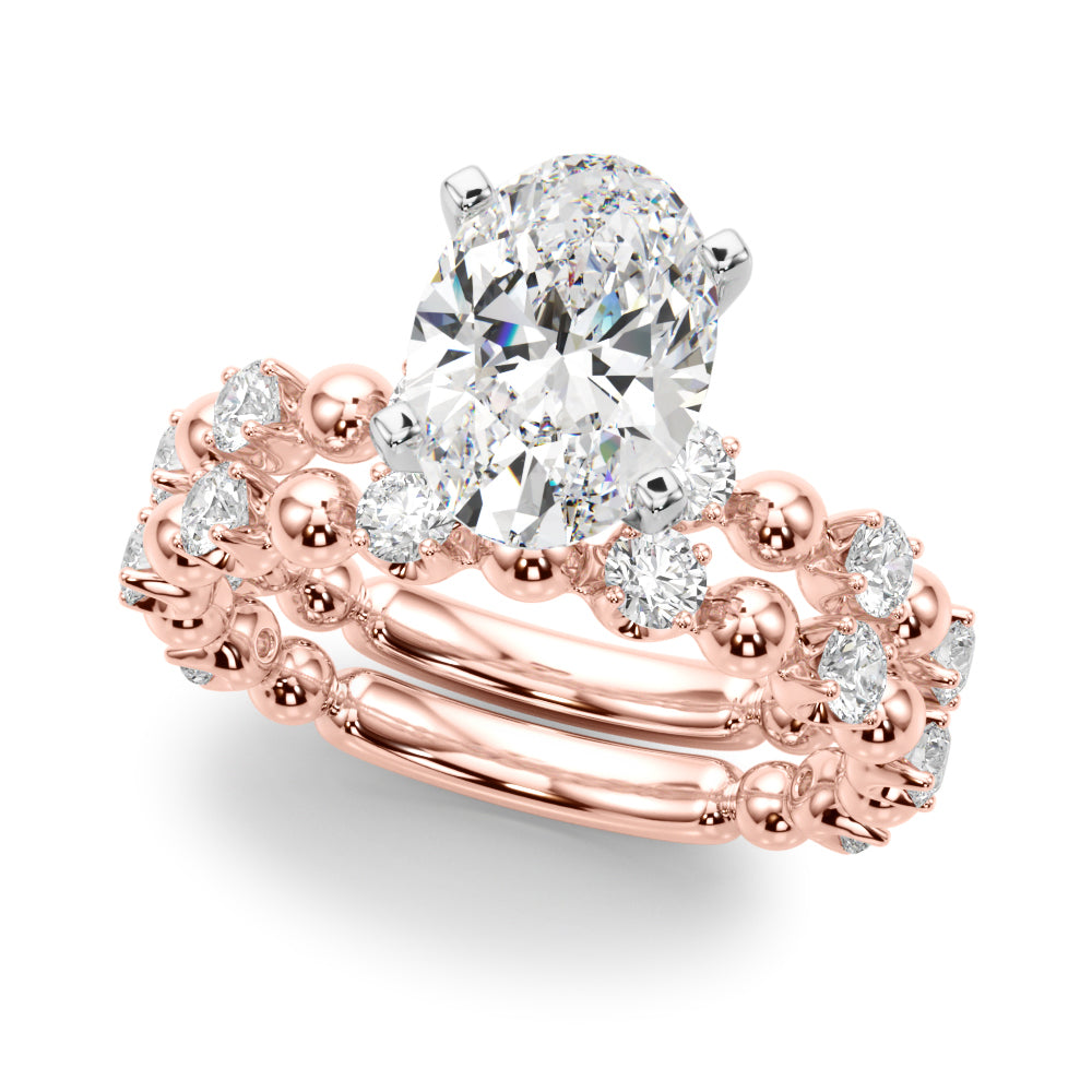 Eternal Sidestone Round Diamond Engagement Ring — 9K/18K Gold & Platinum