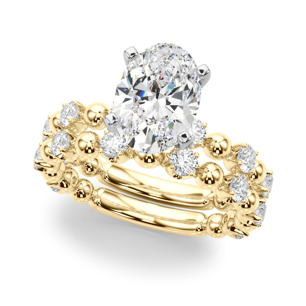 Eternal Sidestone Round Diamond Engagement Ring — 9K/18K Gold & Platinum