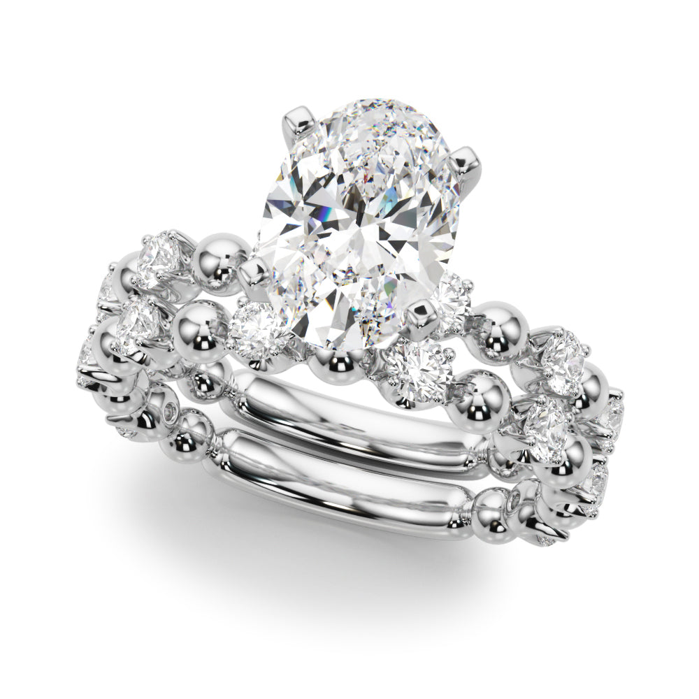 Eternal Sidestone Round Diamond Engagement Ring — 9K/18K Gold & Platinum