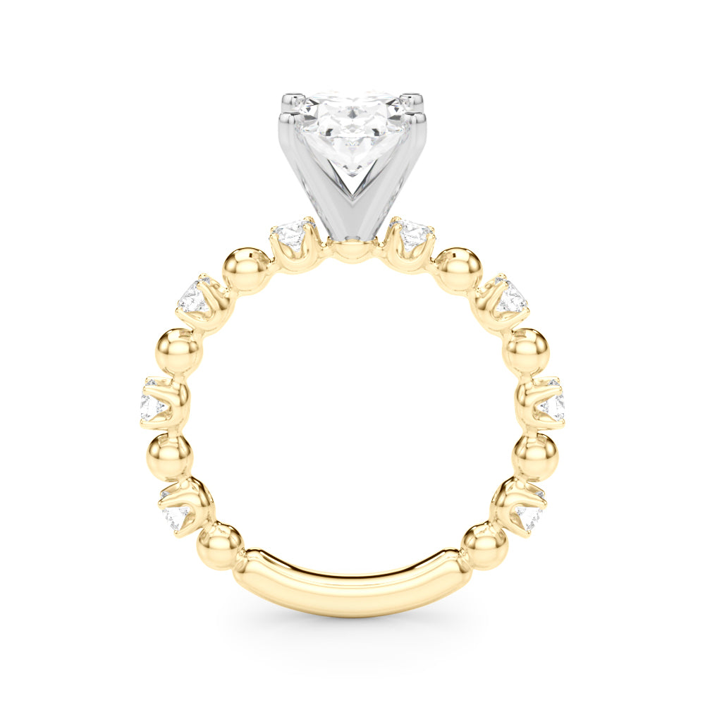 Eternal Sidestone Round Diamond Engagement Ring — 9K/18K Gold & Platinum