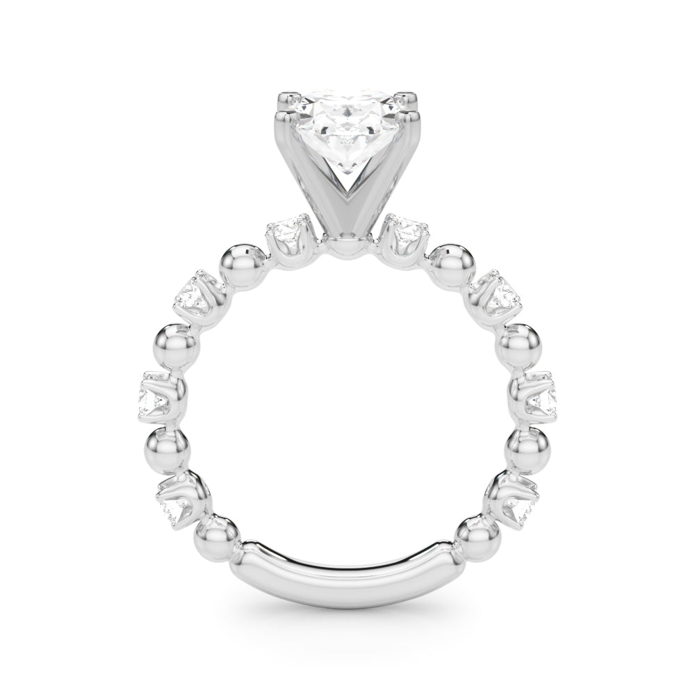 Eternal Sidestone Round Diamond Engagement Ring — 9K/18K Gold & Platinum