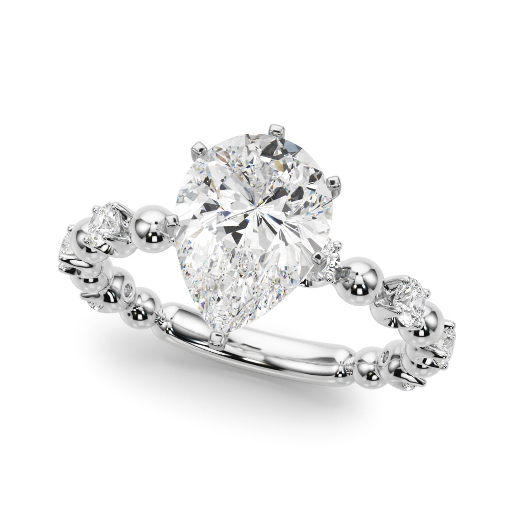 Eternal Sidestone Round Diamond Engagement Ring — 9K/18K Gold & Platinum