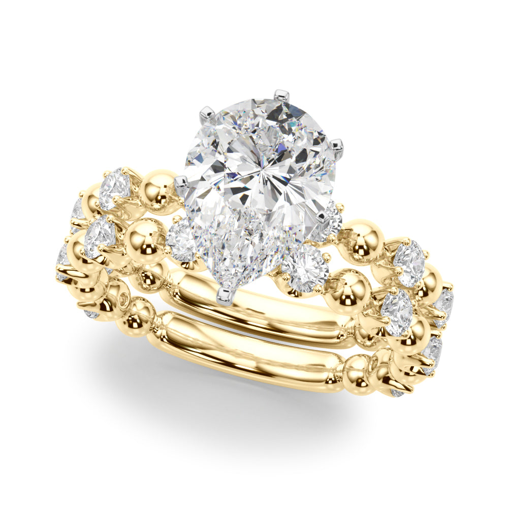 Eternal Sidestone Round Diamond Engagement Ring — 9K/18K Gold & Platinum