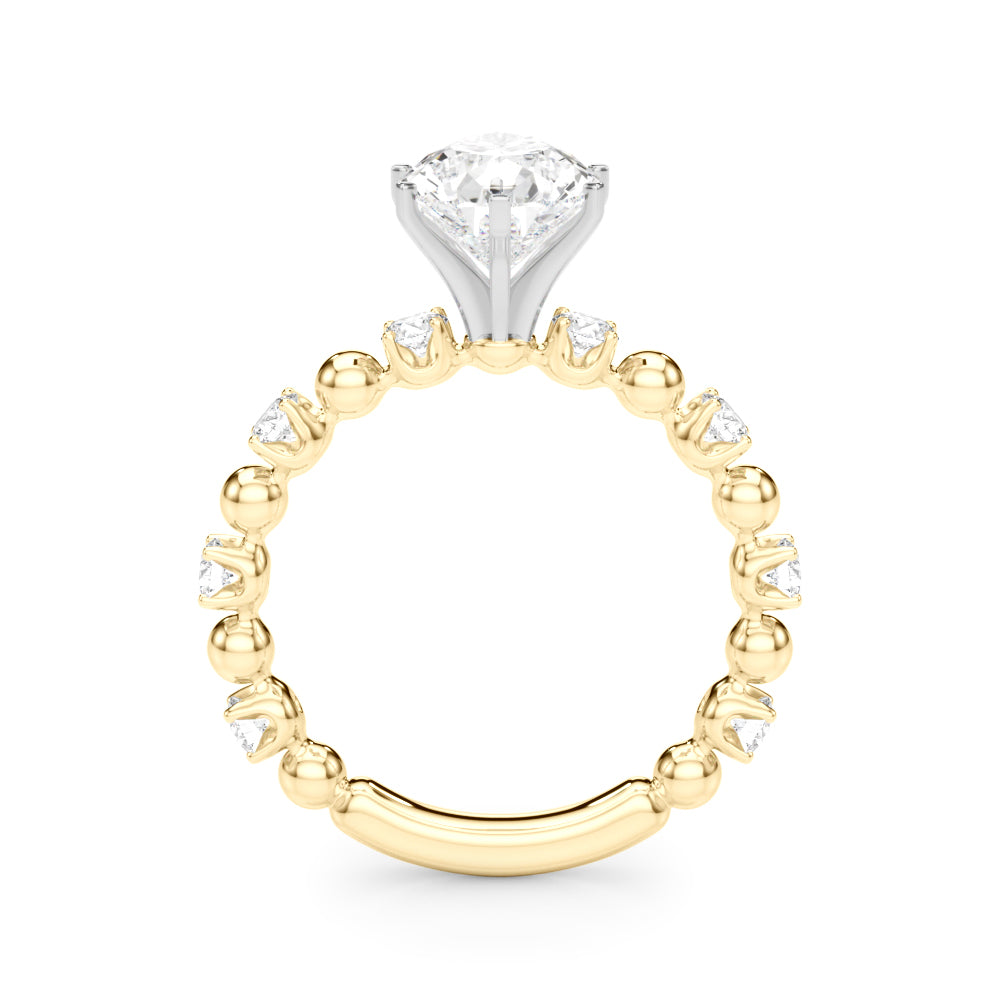 Eternal Sidestone Round Diamond Engagement Ring — 9K/18K Gold & Platinum
