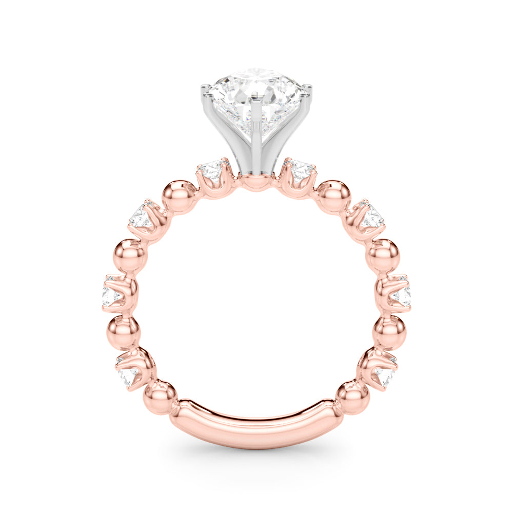 Eternal Sidestone Round Diamond Engagement Ring — 9K/18K Gold & Platinum