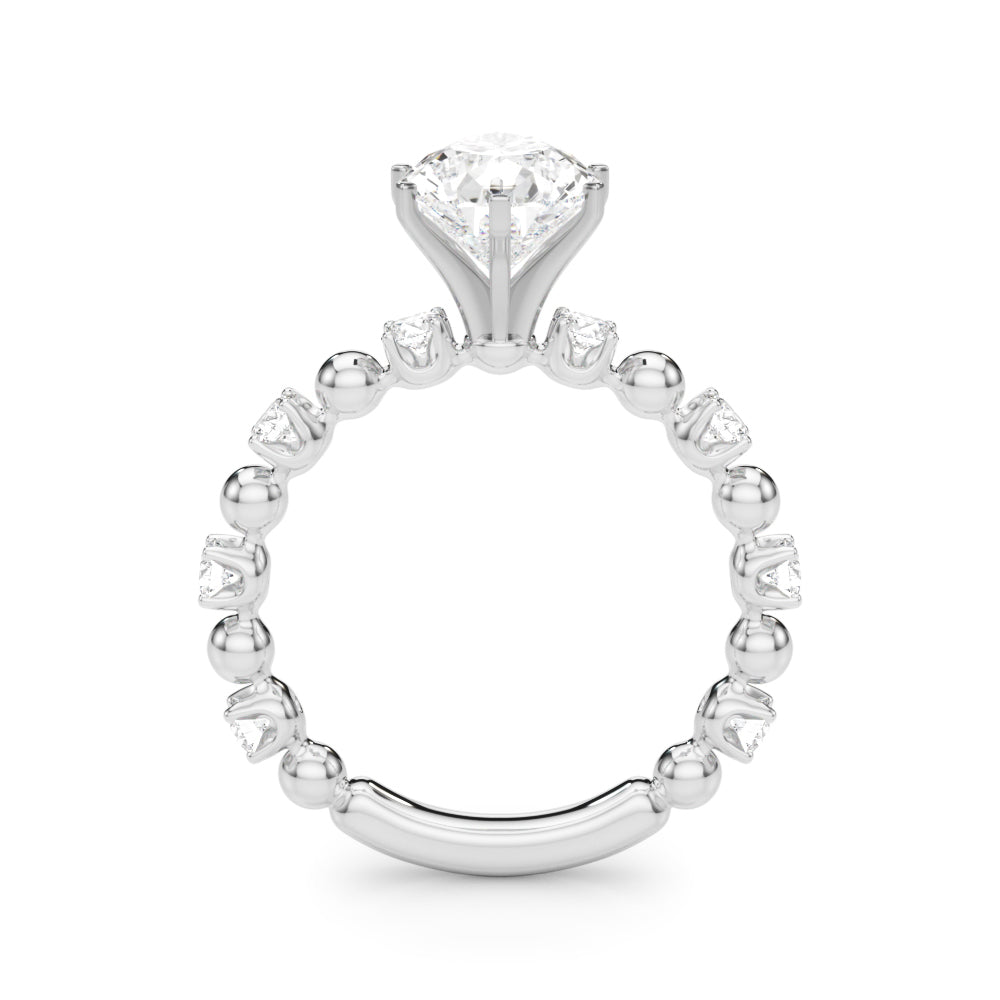 Eternal Sidestone Round Diamond Engagement Ring — 9K/18K Gold & Platinum