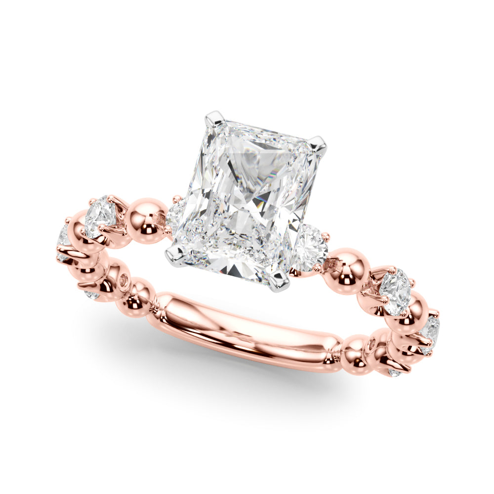 Eternal Sidestone Round Diamond Engagement Ring — 9K/18K Gold & Platinum