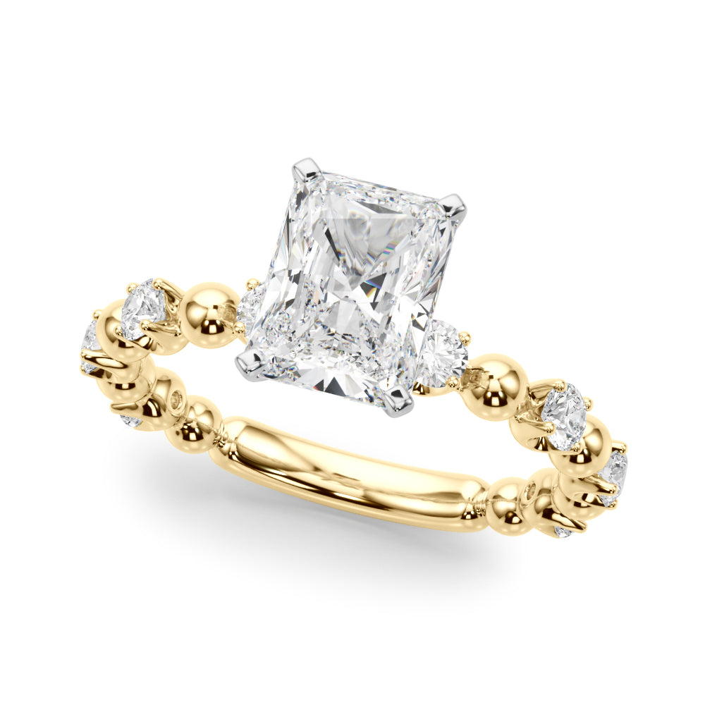 Eternal Sidestone Round Diamond Engagement Ring — 9K/18K Gold & Platinum