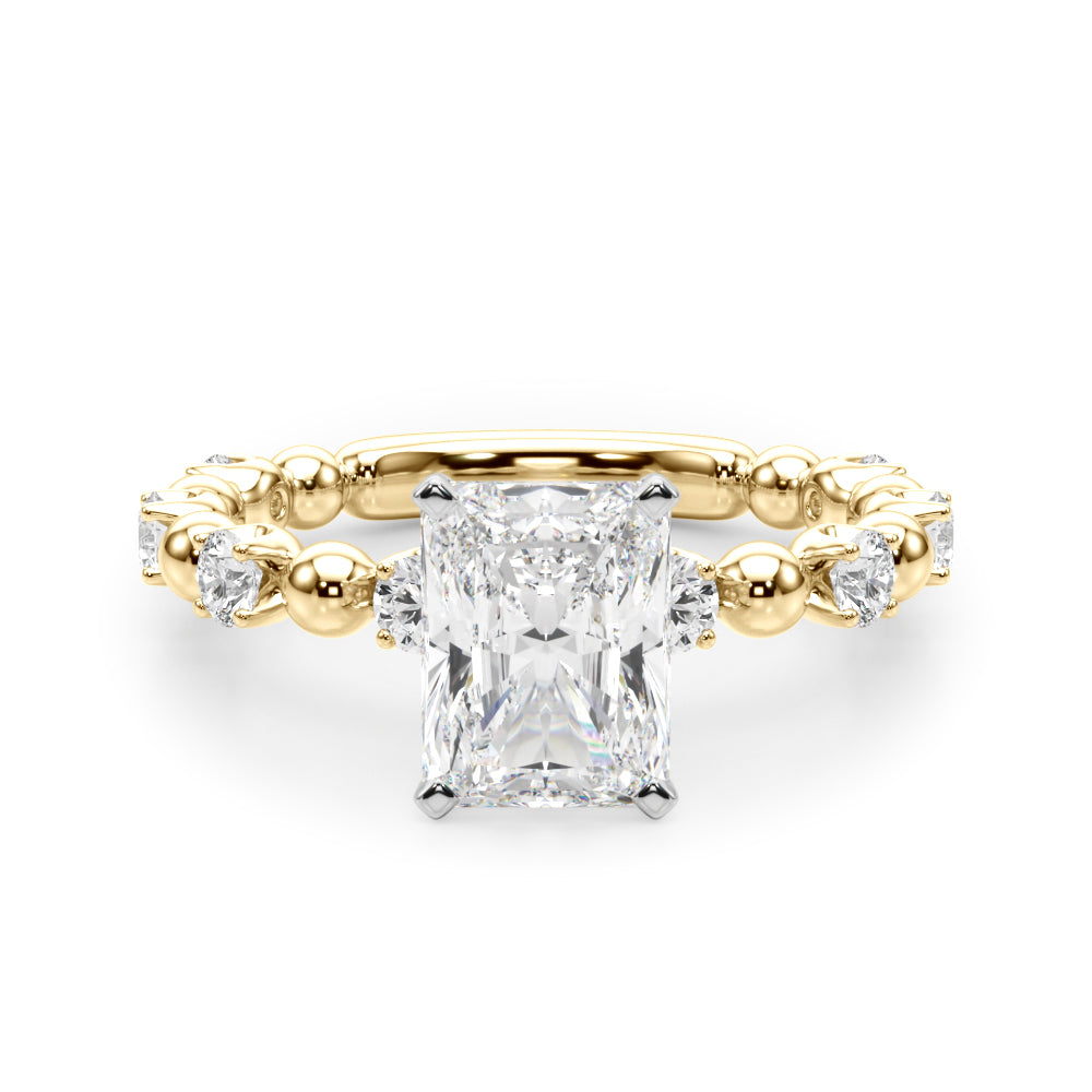 Eternal Sidestone Round Diamond Engagement Ring — 9K/18K Gold & Platinum