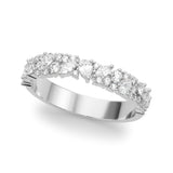 Mixed Half Eternity Ring in Gold & Platinum
