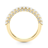 Straight Diamond Half Eternity Ring in Gold & Platinum