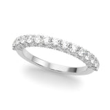 Straight Diamond Half Eternity Ring in Gold & Platinum