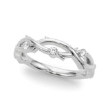 Nature Inspired Half Eternity Ring in Gold & Platinum