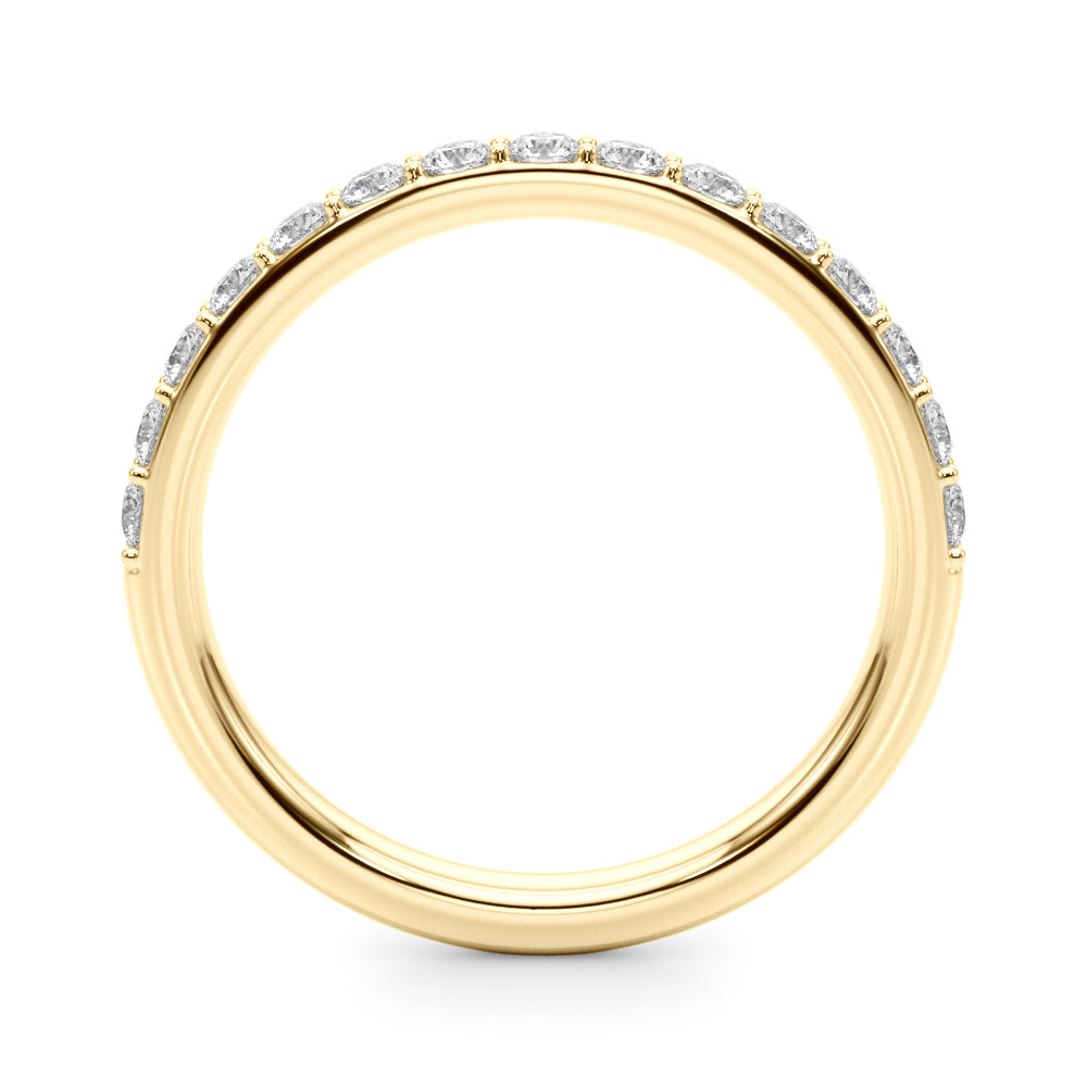 Shared Prong Half Eternity Ring in Gold & Platinum