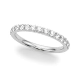 Shared Prong Wedding Half Eternity Ring in Gold & Platinum