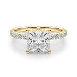Shared Prong Wedding Half Eternity Ring in Gold & Platinum