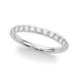 Shared Prong Wedding Half Eternity Ring in Gold & Platinum