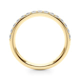 Shared Prong Half Eternity Ring in Gold & Platinum