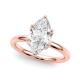 Enchanted Sidestone Marquise Diamond Engagement Ring — 9K/18K Gold & Platinum