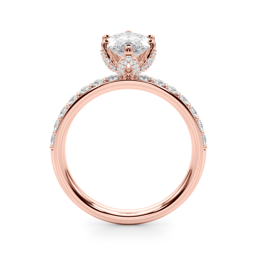 Pristine Sidestone Marquise Diamond Engagement Ring — 9K/18K Gold & Platinum