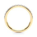 Shared Prong Half Eternity Ring in Gold & Platinum