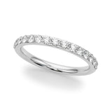 Shared Prong Half Eternity Ring in Gold & Platinum