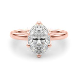 Devoted Sidestone Oval Diamond Engagement Ring — 9K/18K Gold & Platinum