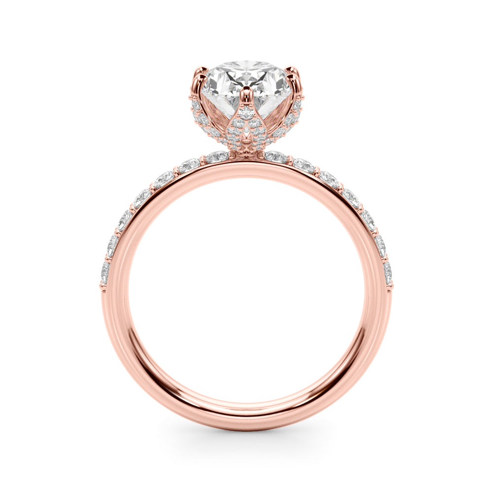 Adored Sidestone Oval Diamond Engagement Ring — 9K/18K Gold & Platinum