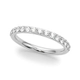 Shared Prong Half Eternity Ring in Gold & Platinum