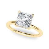 Heirloom Hidden Halo Ov Engagement Ring Princess Diamond Engagement Ring — 9K/18K Gold & Platinum