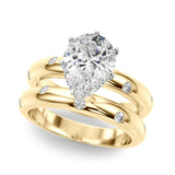 Lustrous Bands Straight Round Diamond Engagement Ring — 9K/18K Gold & Platinum