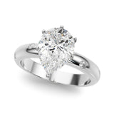 Lustrous Bands Straight Round Diamond Engagement Ring — 9K/18K Gold & Platinum