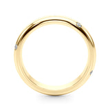 Burnish Set Half Eternity Ring in Gold & Platinum