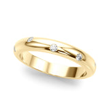 Burnish Set Half Eternity Ring in Gold & Platinum