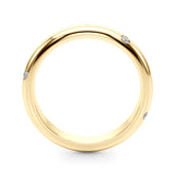 Burnish Set Half Eternity Ring in Gold & Platinum