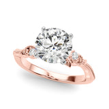 Graceful Center Engagement Ring Oval Diamond Engagement Ring — 9K/18K Gold & Platinum