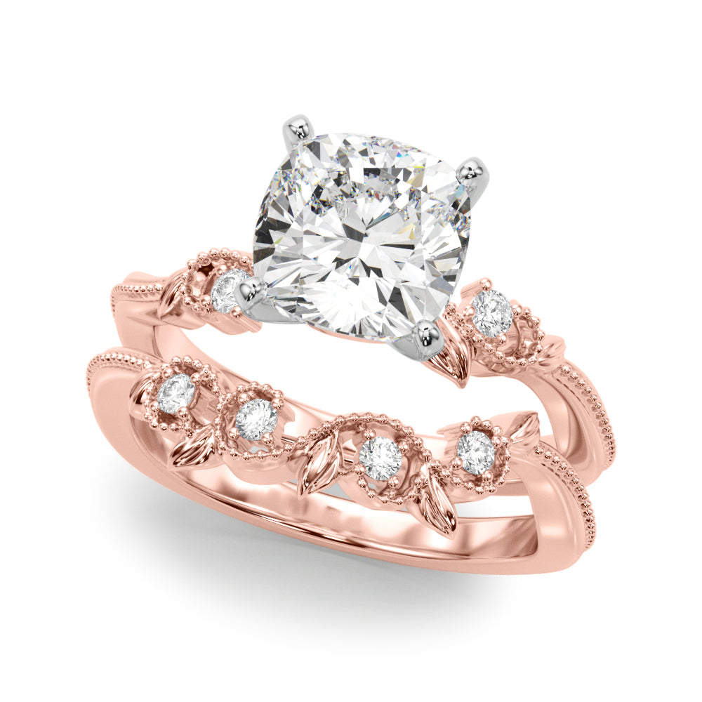 Graceful Center Engagement Ring Oval Diamond Engagement Ring — 9K/18K Gold & Platinum